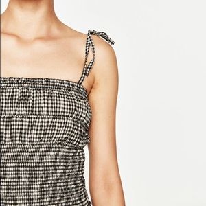 RESERVED - DO NOT BUY Zara Smocked Gingham Top